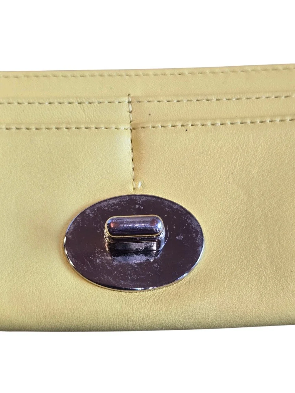 Kate Spade Hampton Road Yellow Leather Turn Lock Wristlet Clutch Wallet
